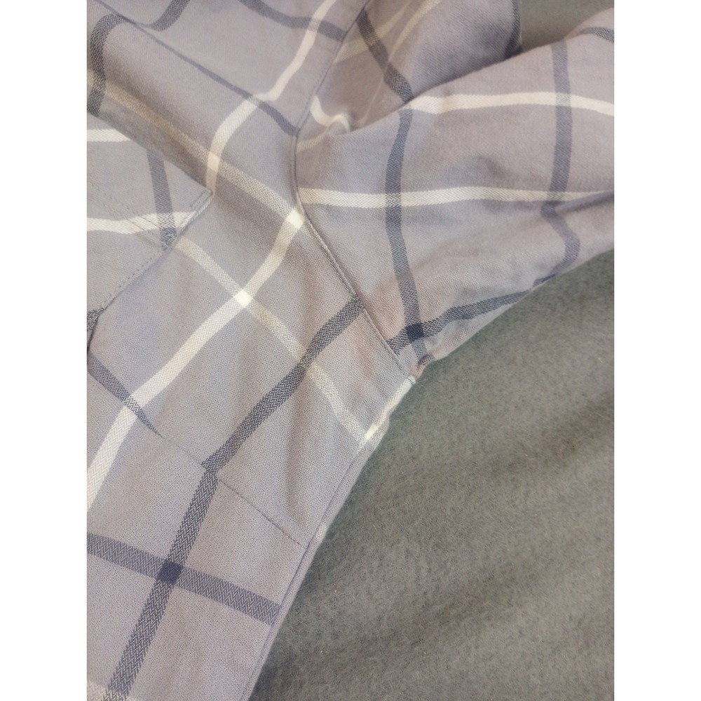 Columbia Jacket, Plaid Cotton Button Up Shirt Hoodie Women's M Purple Shacket - Picture 7 of 10